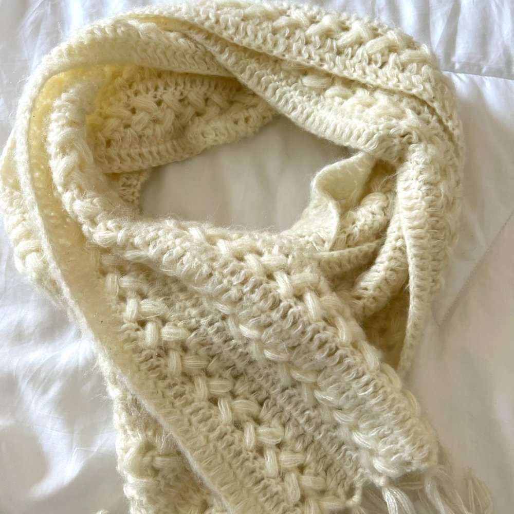 White/cream scarf